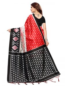 Sandhya Black Banarasi Art Silk Printed Saree With Blouse