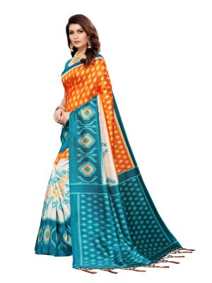 Sandhya Rama Banarasi Art Silk Printed Saree With Blouse