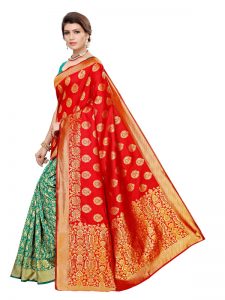 Banarasi Rich Pallu Printed Saree With Blouse