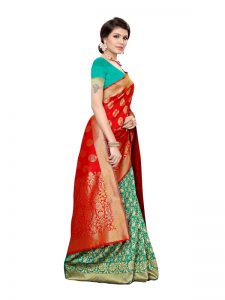 Banarasi Rich Pallu Printed Saree With Blouse