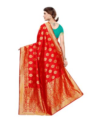 Banarasi Rich Pallu Printed Saree With Blouse