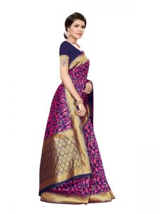 Banarasi Rich Pallu Printed Saree With Blouse