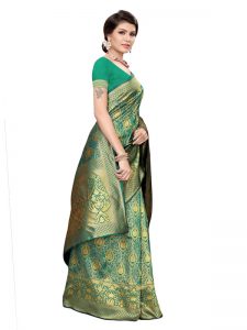 Banarasi Rich Pallu Printed Saree With Blouse