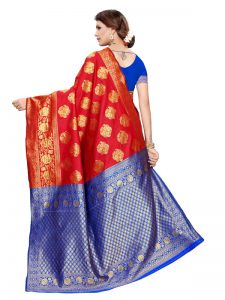 Banarasi Rich Pallu Printed Saree With Blouse