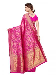 Banarasi Rich Pallu Printed Saree With Blouse