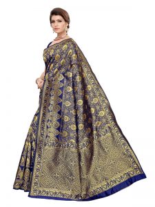 Banarasi Rich Pallu Printed Saree With Blouse