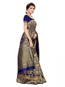 Banarasi Rich Pallu Printed Saree With Blouse