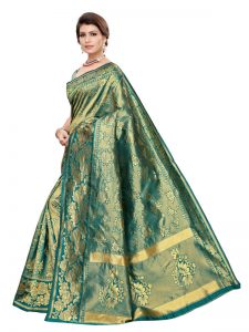 Banarasi Rich Pallu Printed Saree With Blouse