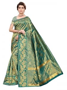 Banarasi Rich Pallu Printed Saree With Blouse