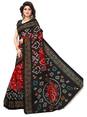 Bhagalpuri Silk Printed Saree With Blouse