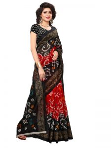 Bhagalpuri Silk Printed Saree With Blouse