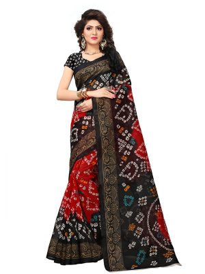 Bhagalpuri Silk Printed Saree With Blouse