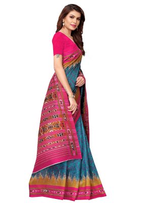 Padmavati Rama Bhagalpuri Silk Printed Saree With Blouse