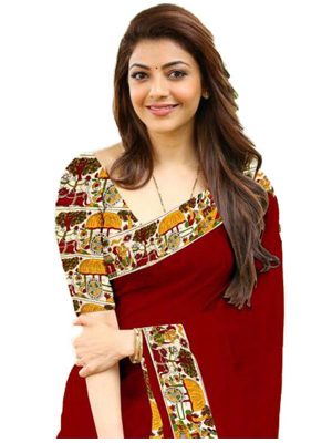 House Maroon Chandheri Cotton Weaving Saree With Blouse