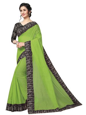Rk Pista Chandheri Cotton Weaving Saree With Blouse
