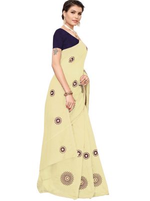 Interpol Chiku Japan Satin Solid Designer Sarees With Blouse