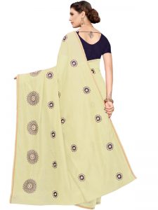 Interpol Chiku Japan Satin Solid Designer Sarees With Blouse