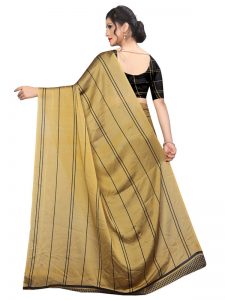 Kajal Yellow Black Silk Designer Sarees With Blouse