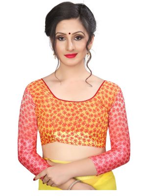 Satin Flower Georgette Satin Patta Printed Designer Sarees With Blouse