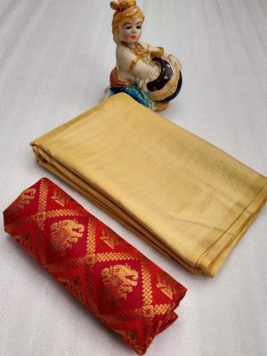 Zoya Chiku Zoya Silk Solid Designer Sarees With Blouse