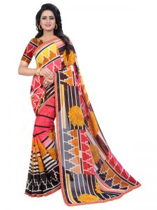 Adhira 11 Printed Georgette Sarees With Blouse