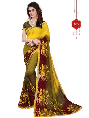 Adhira 20 Printed Georgette Sarees With Blouse