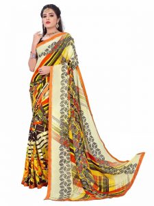 Adhira 22 Printed Georgette Sarees With Blouse