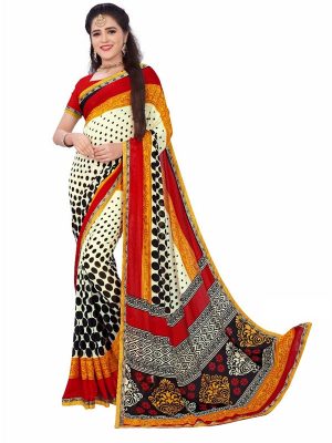 Adhira 24 Printed Georgette Sarees With Blouse