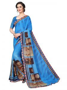 Anika 03 Printed Georgette Sarees With Blouse