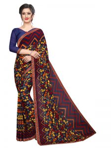 Anika 18 Printed Georgette Sarees With Blouse