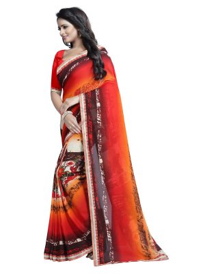Avanti 12 Printed Georgette Sarees With Blouse
