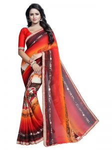 Avanti 12 Printed Georgette Sarees With Blouse