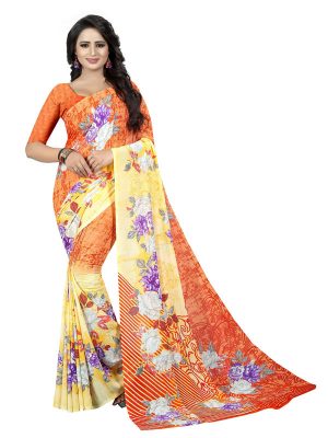 Kimaya 01 Printed Georgette Sarees With Blouse