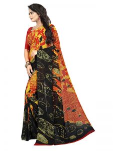 Kimaya 04 Printed Georgette Sarees With Blouse