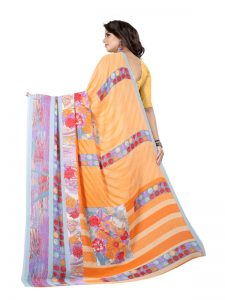 Kimaya 12 Printed Georgette Sarees With Blouse