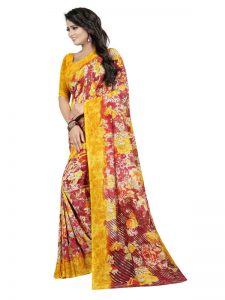 Kimaya 17 Printed Georgette Sarees With Blouse