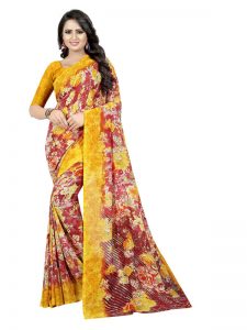 Kimaya 17 Printed Georgette Sarees With Blouse