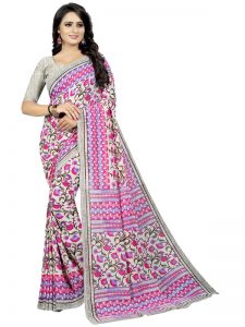 Kimaya 19 Printed Georgette Sarees With Blouse