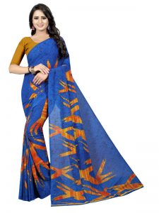 Kimaya 20 Printed Georgette Sarees With Blouse