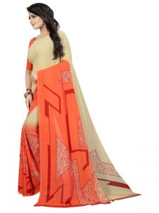 Kimaya 27 Printed Georgette Sarees With Blouse