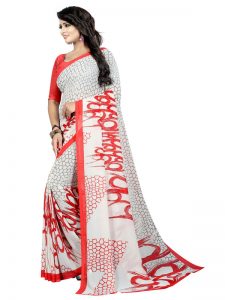 Kimaya 28 Printed Georgette Sarees With Blouse