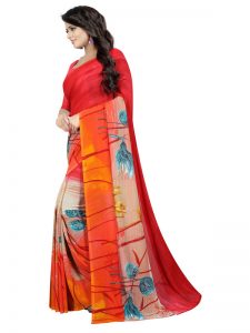 Kimaya 29 Printed Georgette Sarees With Blouse