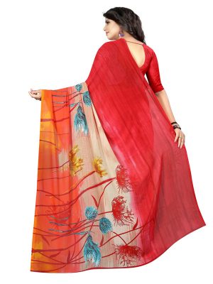 Kimaya 29 Printed Georgette Sarees With Blouse