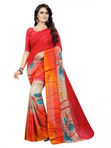 Kimaya 29 Printed Georgette Sarees With Blouse