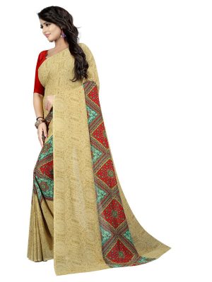 Kimaya 30 Printed Georgette Sarees With Blouse