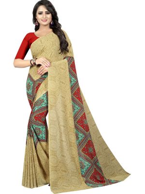 Kimaya 30 Printed Georgette Sarees With Blouse