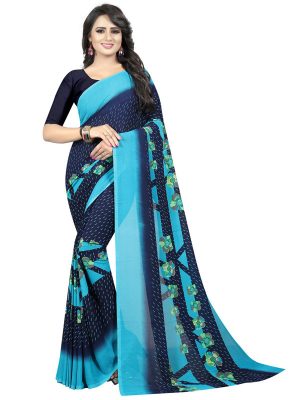 Kimaya 31 Printed Georgette Sarees With Blouse