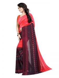 Kimaya 32 Printed Georgette Sarees With Blouse