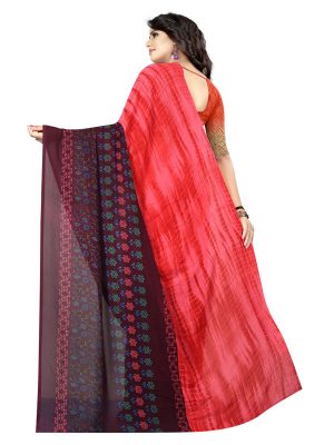 Kimaya 32 Printed Georgette Sarees With Blouse