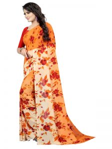 Kimaya 35 Printed Georgette Sarees With Blouse